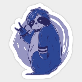 Goth Sloth Sticker